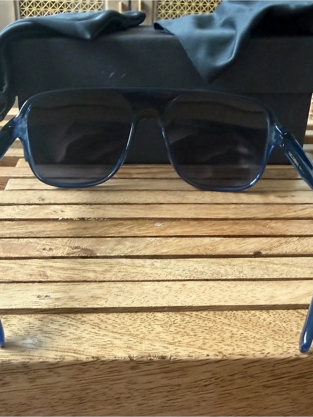 Dolce & Gabbana Translucent Blue/Black Sunglasses
